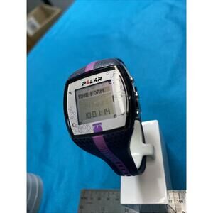 Vintage Polar Digital Watch Womens Black Alarm Rubber Band Watch New Battery